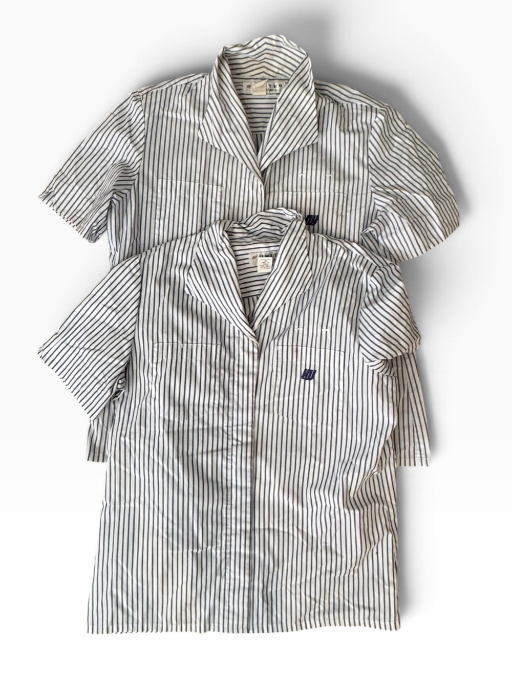 United Airlines Brookhurst uniform shirts woman’s size 16T white striped vintage